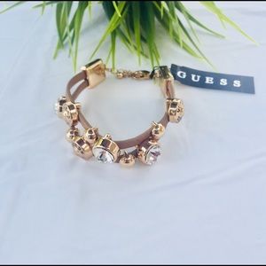 New Guess Bracelet Gold,Brown, Rhinestone 😀💎☀️🌸
